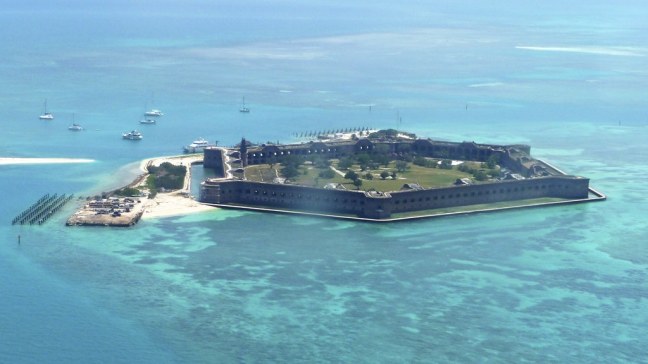 View of Dry Tortugas National Park from above