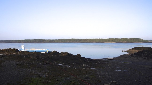 I came back the next day to take a photo of the insane ferry landing at Deer Island.