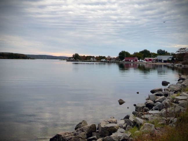 Sunset on Bras d’Or Lakes in Baddeck on Cape Breton Island, Nova Scotia