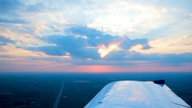 Returning to Cushing Field at dusk