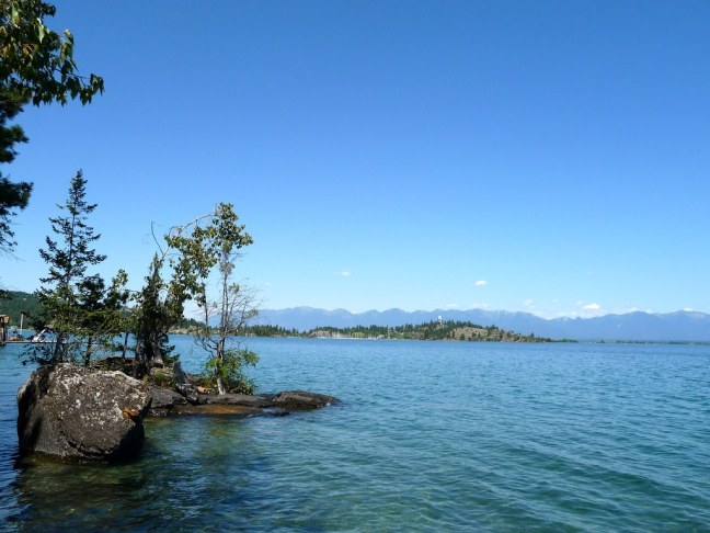 View from family cabin on Flathead Lake