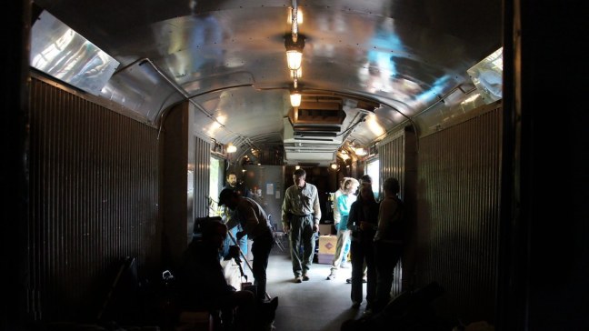 Cargo car on Hurricane Turn train